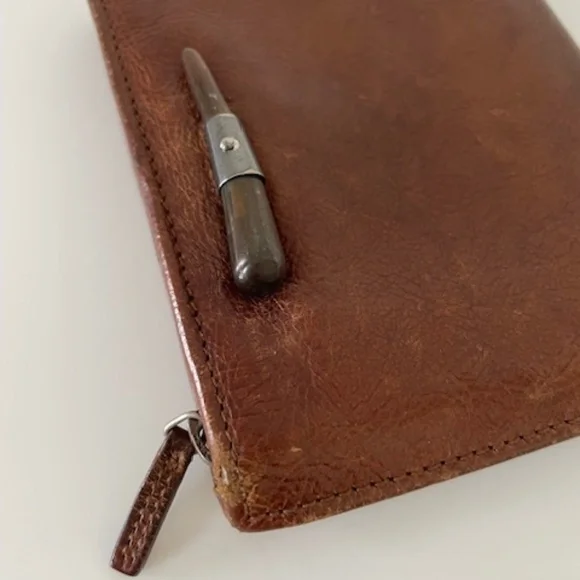 VINTAGE Yves Saint Laurent Tan Leather Wallet - Picture 3 of 10